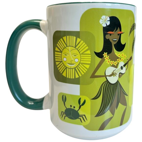 SHAG Coffee Mug 15 ounce Tiki Hawaiian Retro MCM - Picture 1 of 8